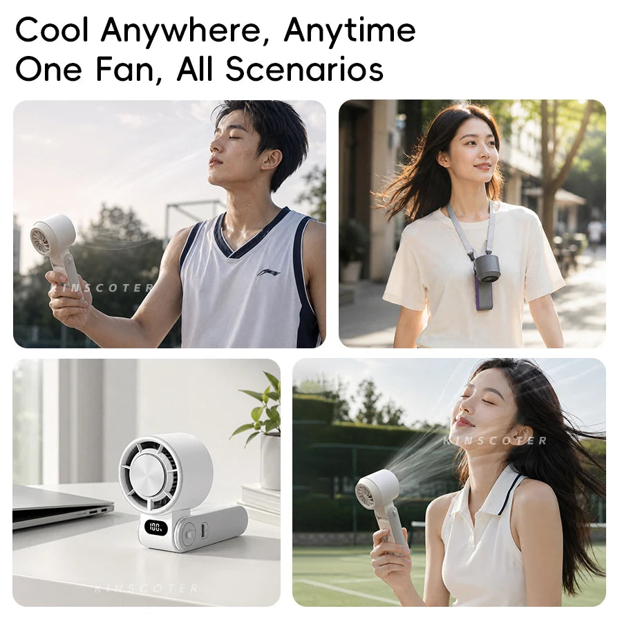 Breeze Mini Outdoor Foldable Portable Handheld Fan Mini Cooling Rechargeabl