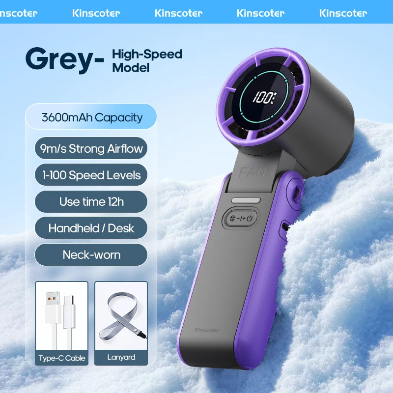 Breeze Mini Outdoor Foldable Portable Handheld Fan Mini Cooling Rechargeabl