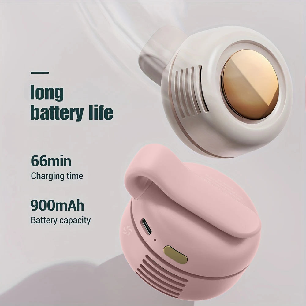 Hands-Free Cooling & Long-Lasting Power Mini Whirlwind Portable Clamp Fan
